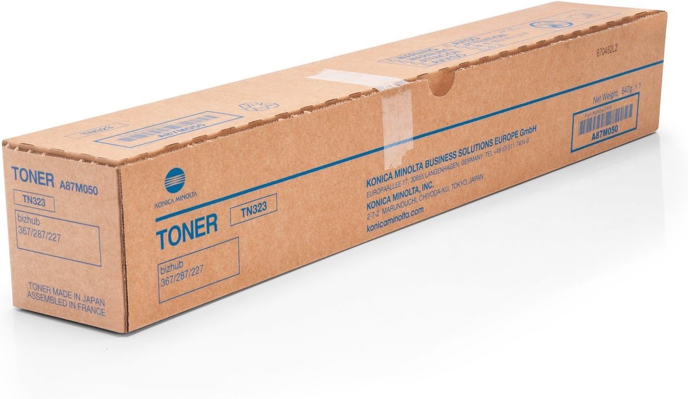 Konica Minolta TN-323 Toner Cartridge for BIZHUB 227/287/367 - 23000 Pages, Black