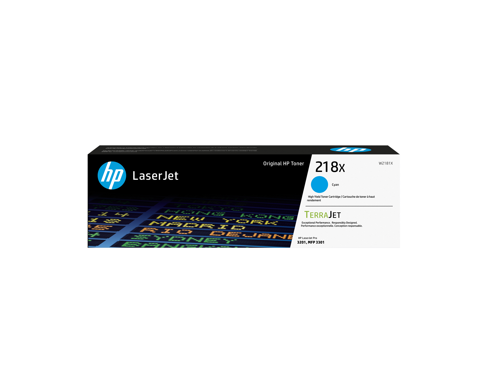 HP 218X High Yield Cyan Original LaserJet Toner Cartridge, W2181X